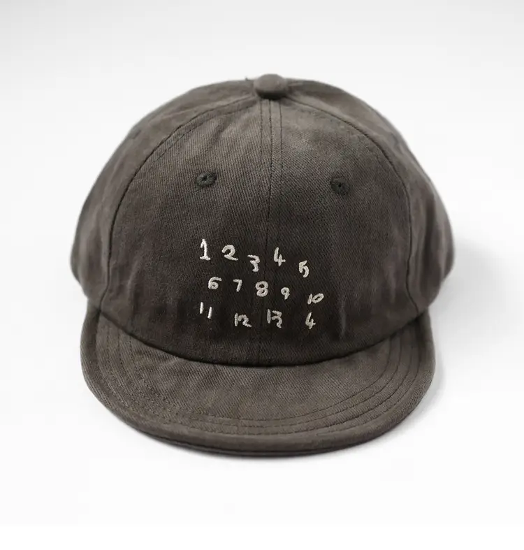 Brown Korean Style Peaked Cap with Japanese Harajuku Design — feature 11