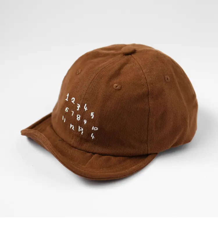 Brown Korean Style Peaked Cap with Japanese Harajuku Design — feature 6