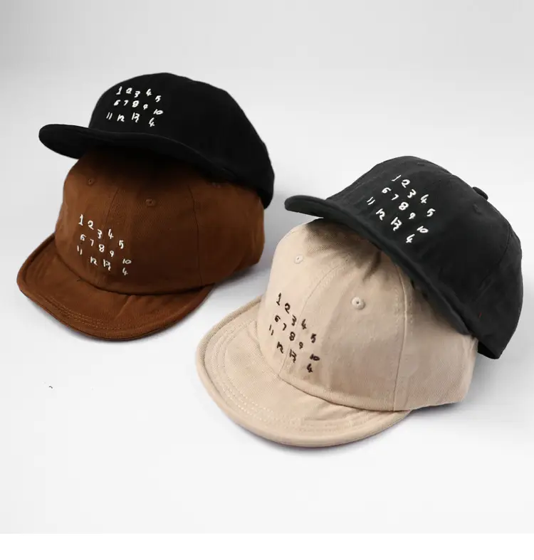 Brown Korean Style Peaked Cap with Japanese Harajuku Design — feature 7