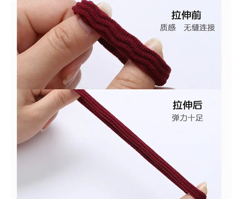 Korean Simple High-Elastic Headband Bow Ponytail Hair Accessory — feature 10