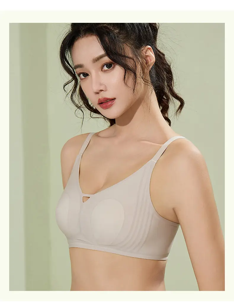 B86 Ultra-soft Thin Naked Sense Non-marking Underwear Women's Jelly Soft Support Auxilum Adjustable Non-rimless Bra — feature 21