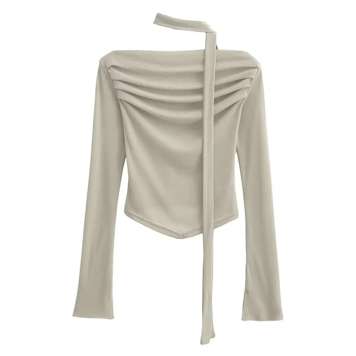 Early Autumn Long Sleeve T-Shirt with Waist Tie Back & Anti-Walking Skirt - Image 6