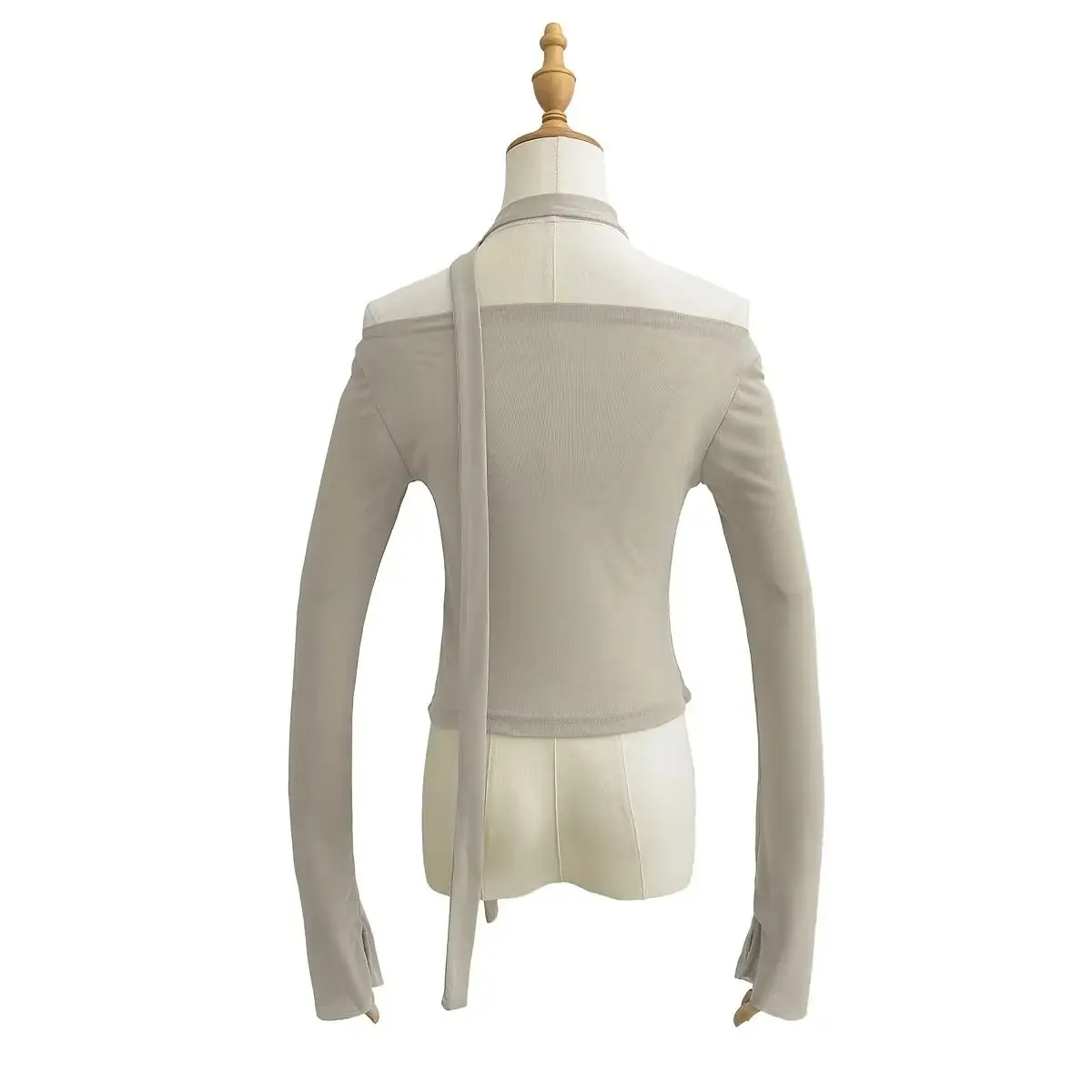 Early Autumn Long Sleeve T-Shirt with Waist Tie Back & Anti-Walking Skirt — feature 16