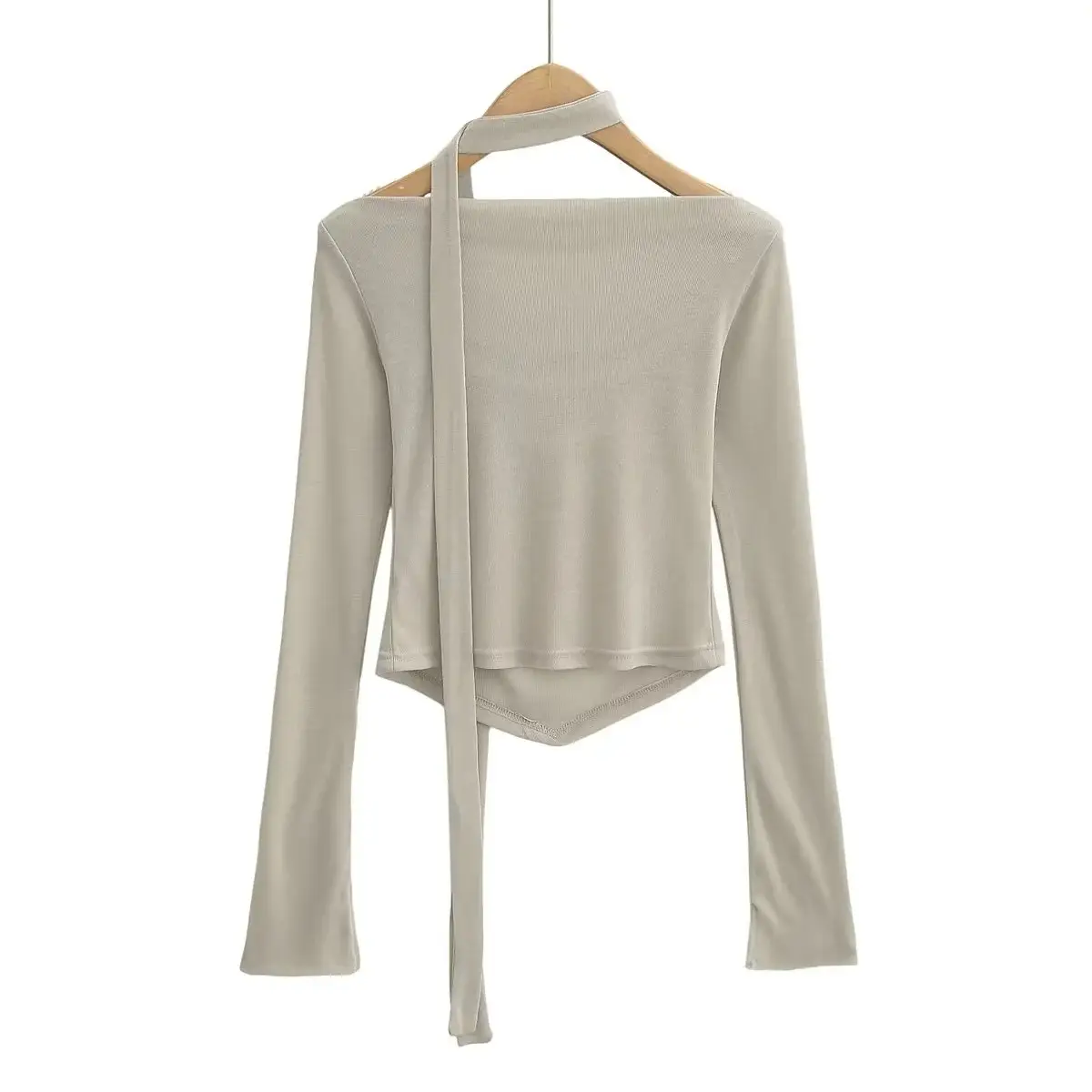 Early Autumn Long Sleeve T-Shirt with Waist Tie Back & Anti-Walking Skirt — feature 22