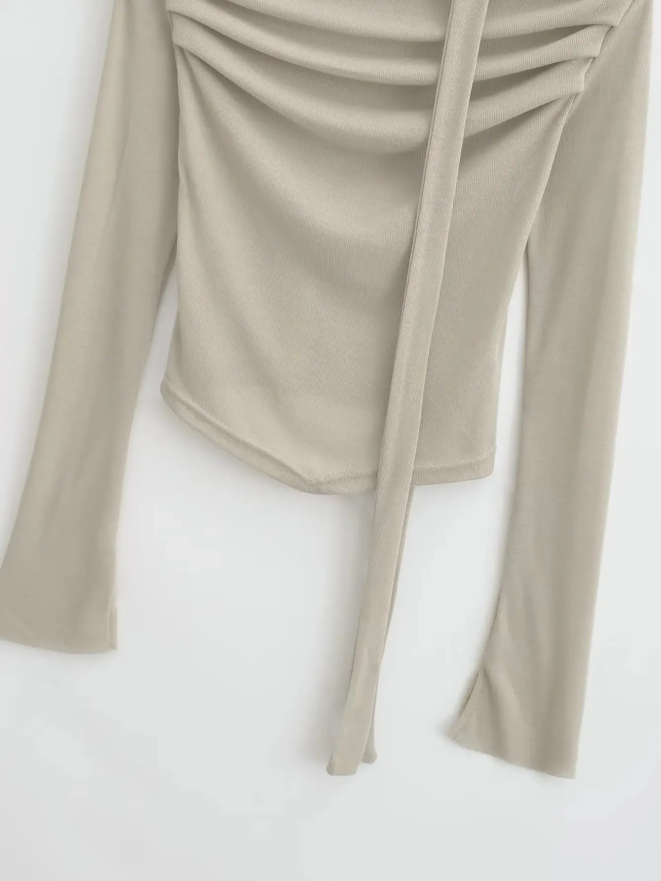 Early Autumn Long Sleeve T-Shirt with Waist Tie Back & Anti-Walking Skirt — feature 26