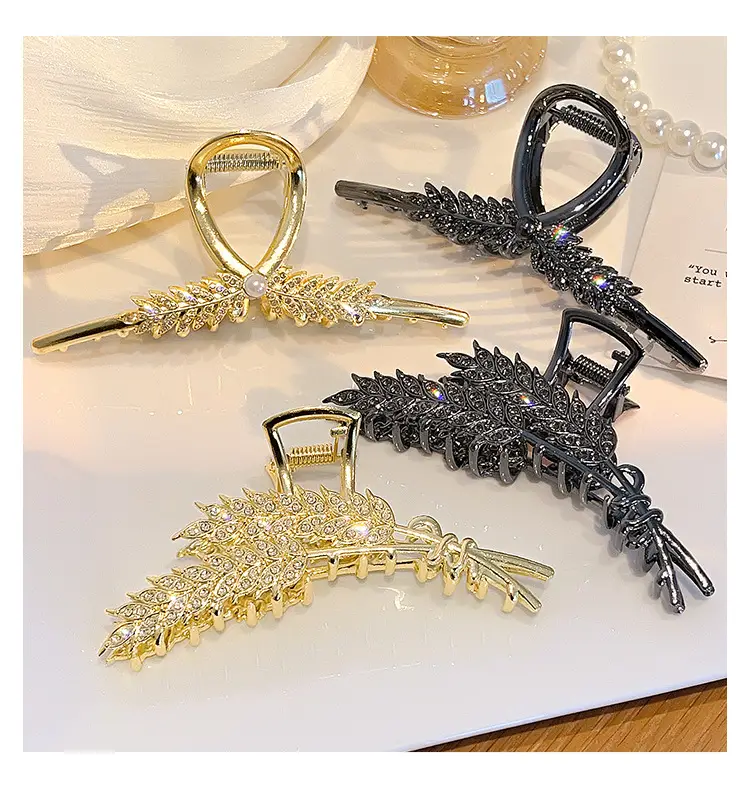 Gold Wheat Ear Hairpin Clip for Women — feature 6