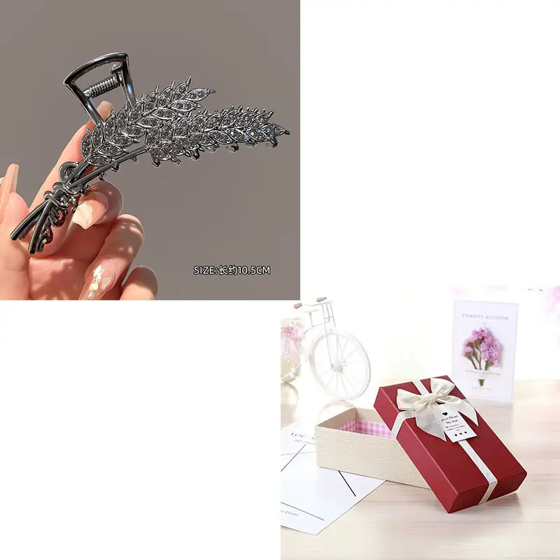 Gold Wheat Ear Hairpin Clip for Women