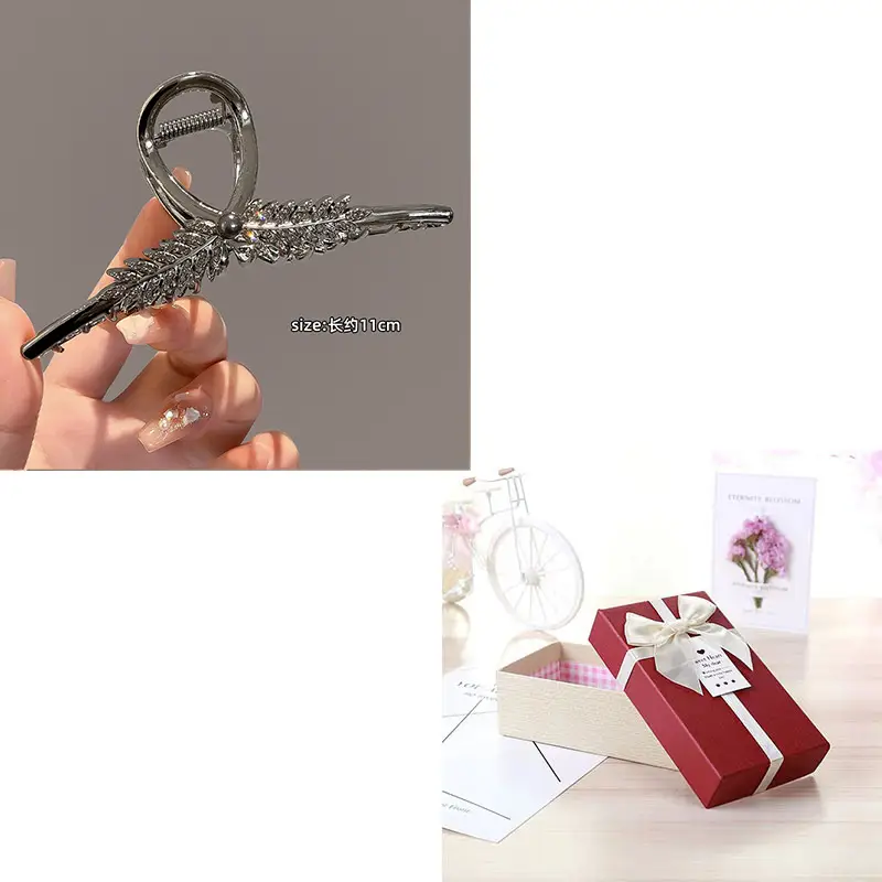 Gold Wheat Ear Hairpin Clip for Women