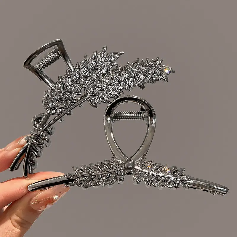 Gold Wheat Ear Hairpin Clip for Women