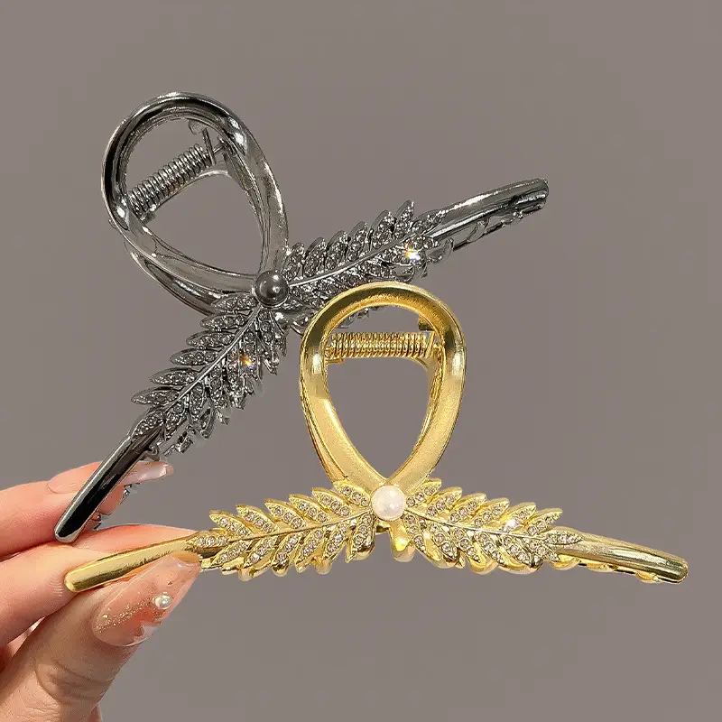 Gold Wheat Ear Hairpin Clip for Women
