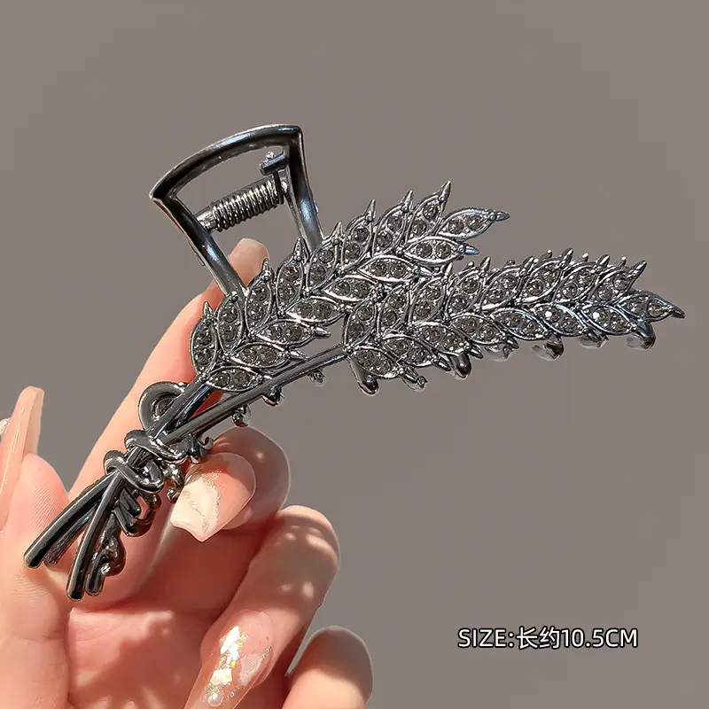 Gold Wheat Ear Hairpin Clip for Women
