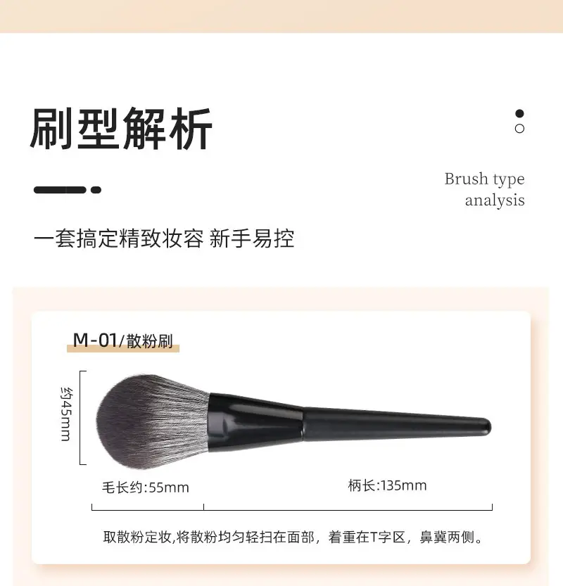 10-Piece Matte Black Makeup Brush Set for Foundation & Blush — feature 11