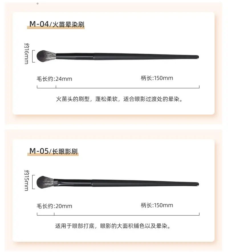 10-Piece Matte Black Makeup Brush Set for Foundation & Blush — feature 13
