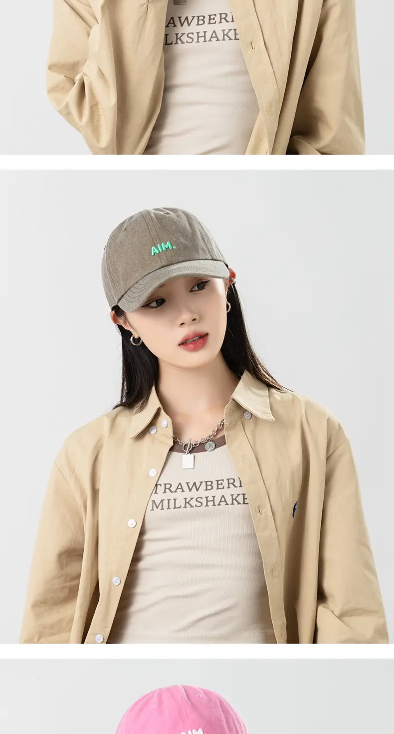 Soft Top Cap with Letter Embroidery for Women Spring Summer — feature 10