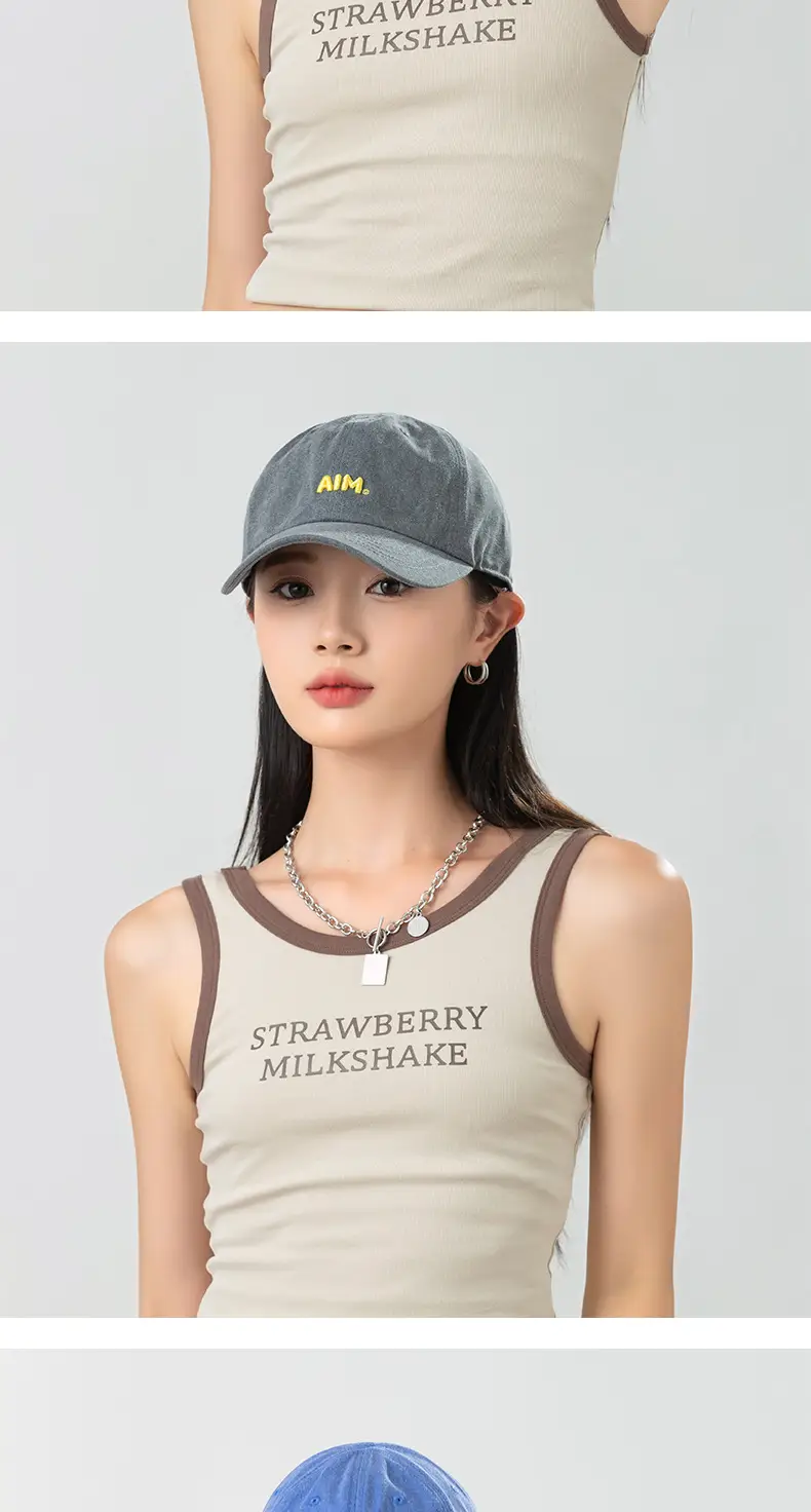 Soft Top Cap with Letter Embroidery for Women Spring Summer — feature 14