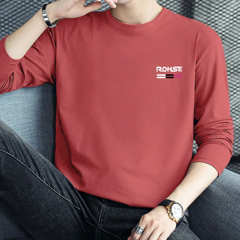 Men's White Long Sleeve Crewneck T-Shirt Large — feature 20