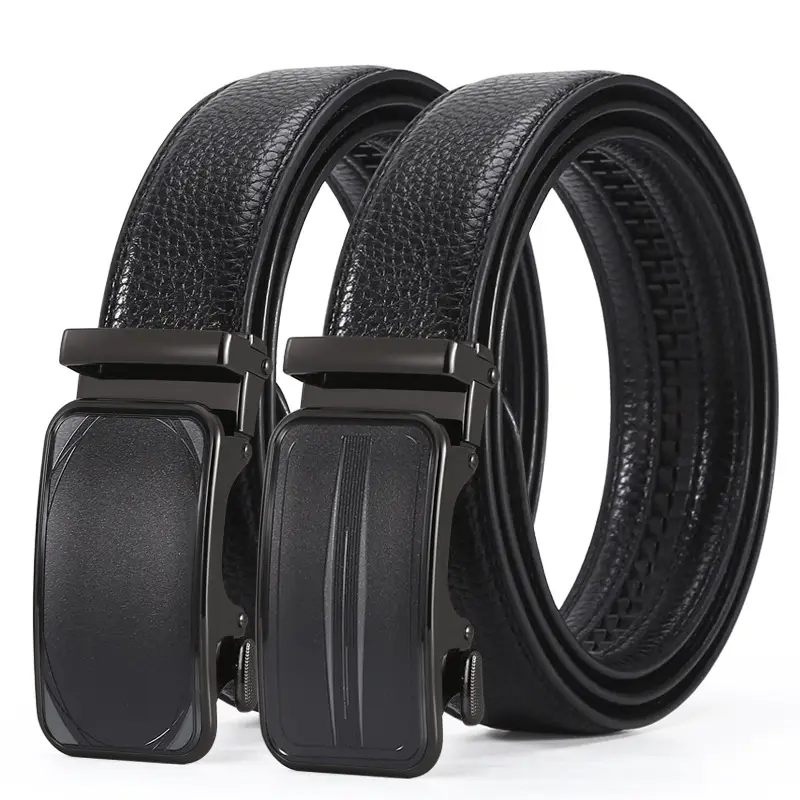 Men's Black High-End Automatic Buckle Belt - Image 16