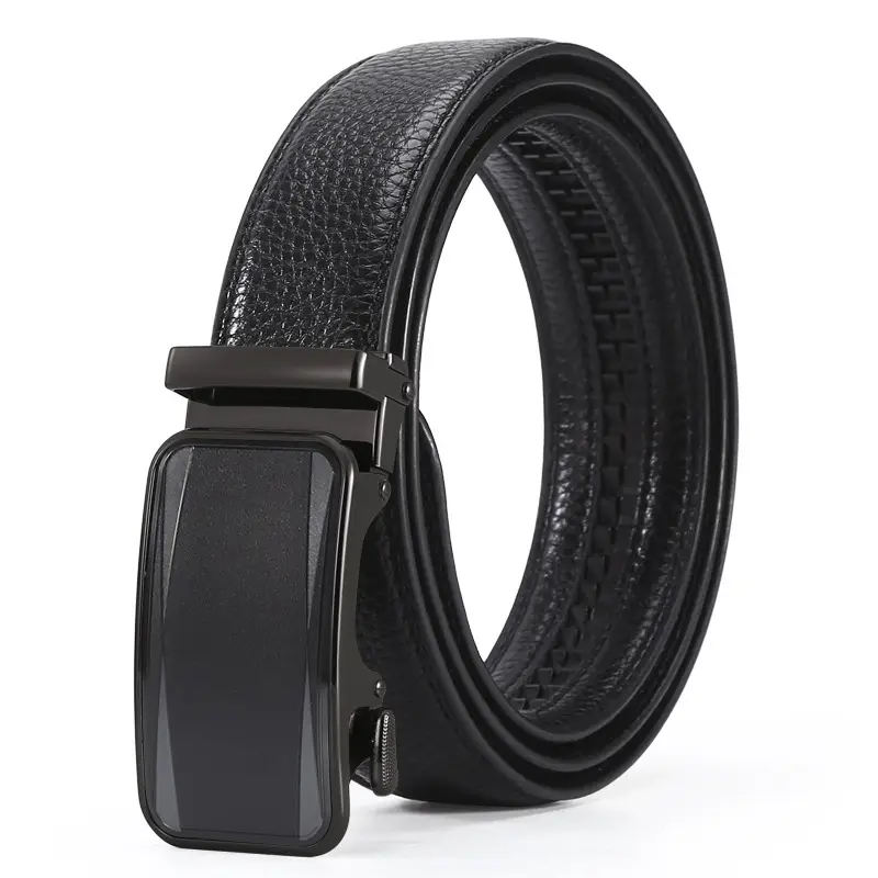 Men's Black High-End Automatic Buckle Belt
