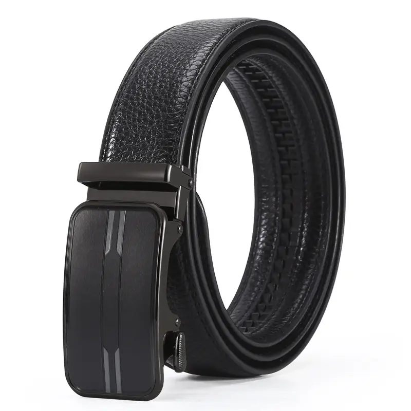 Men's Black High-End Automatic Buckle Belt - Image 10
