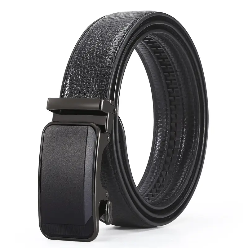 Men's Black High-End Automatic Buckle Belt - Image 12