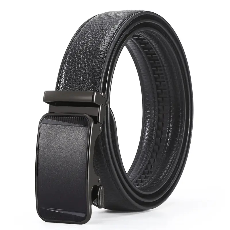 Men's Black High-End Automatic Buckle Belt - Image 13
