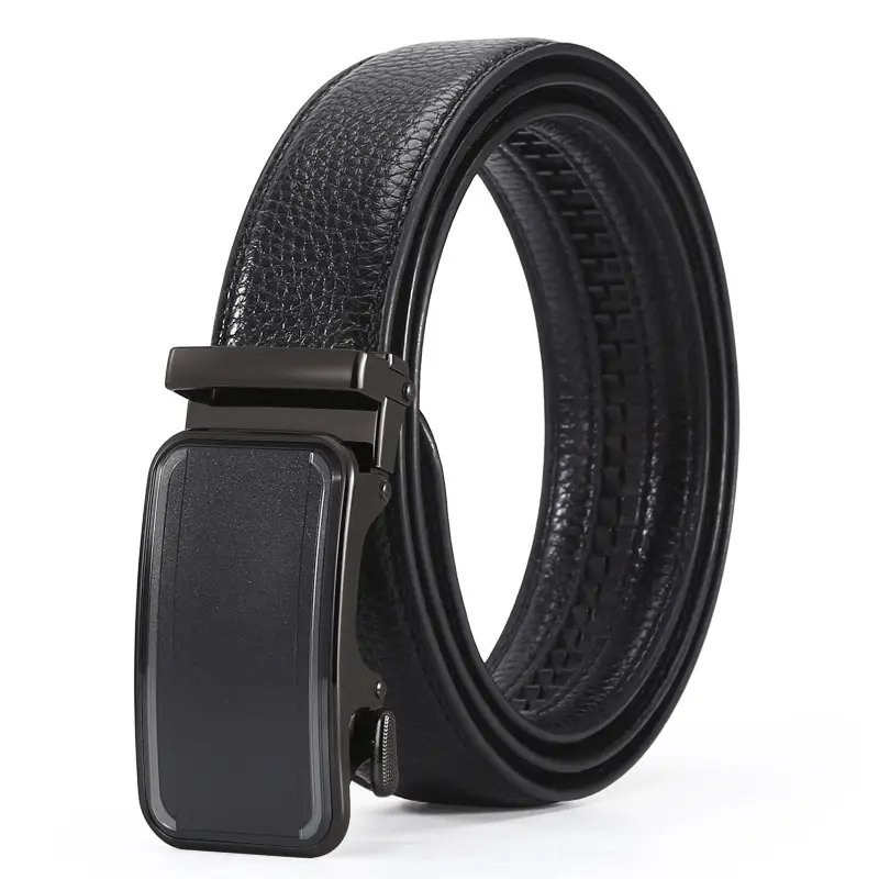Men's Black High-End Automatic Buckle Belt - Image 2