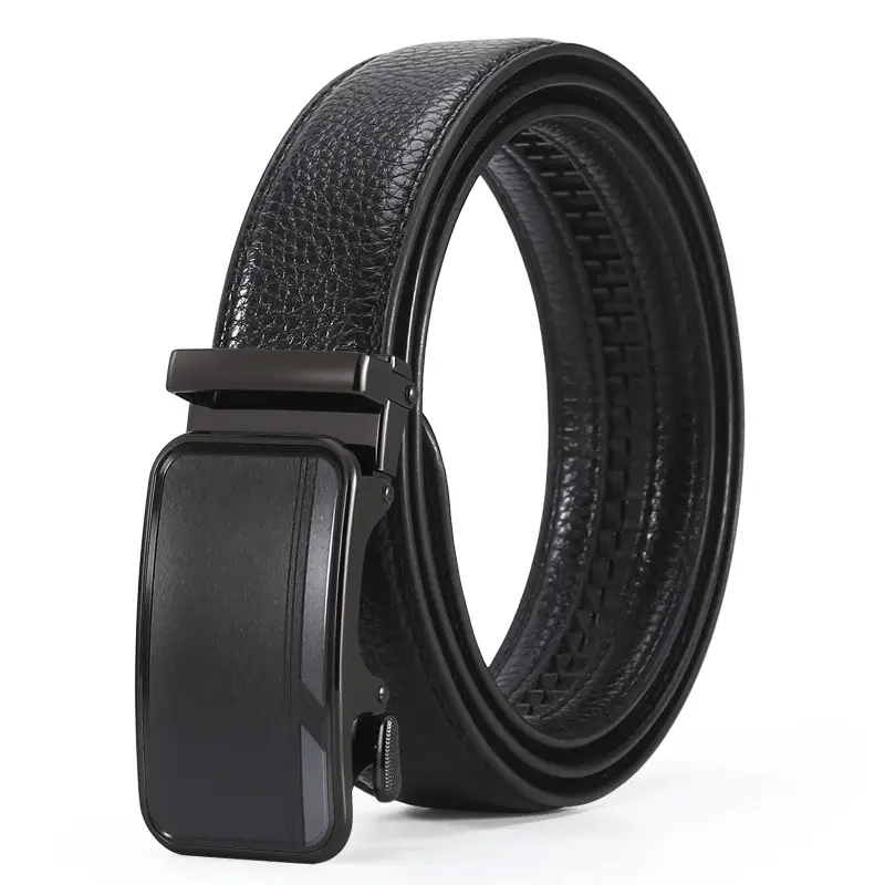 Men's Black High-End Automatic Buckle Belt - Image 3