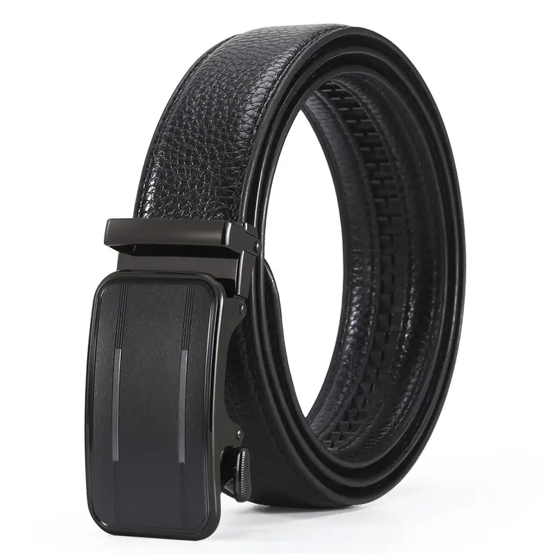 Men's Black High-End Automatic Buckle Belt - Image 4