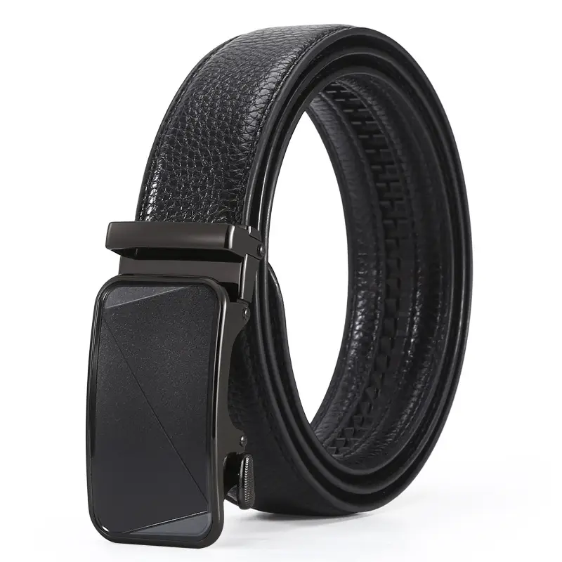 Men's Black High-End Automatic Buckle Belt - Image 5
