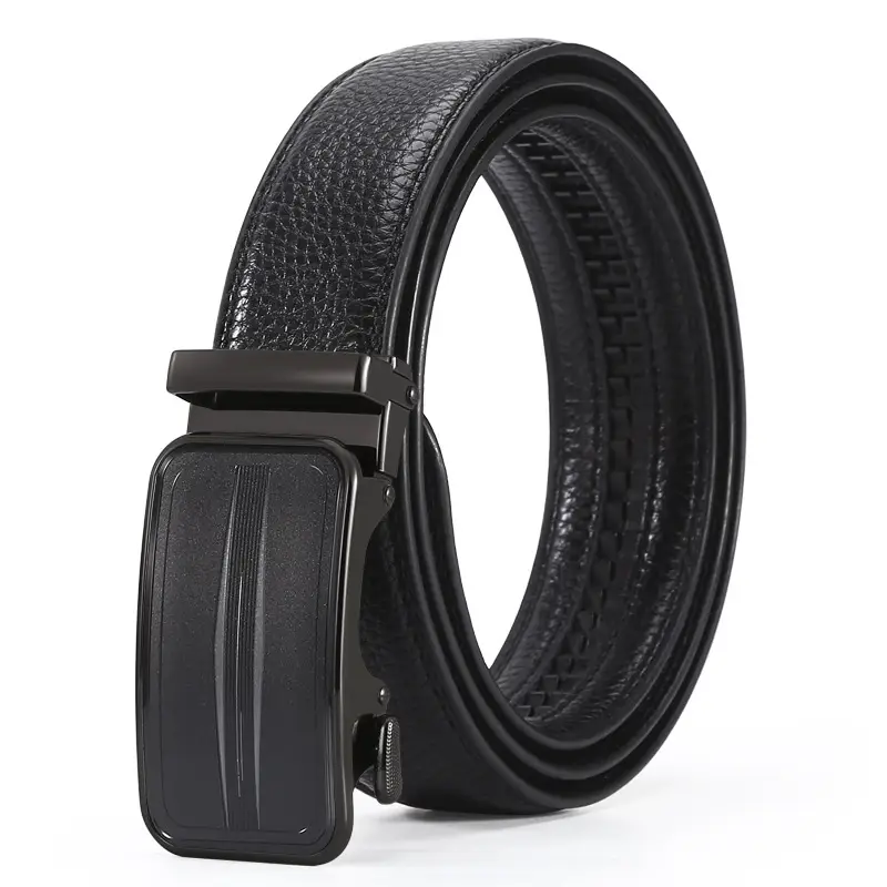 Men's Black High-End Automatic Buckle Belt - Image 6