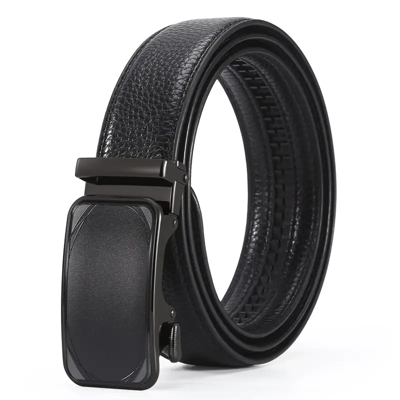Men's Black High-End Automatic Buckle Belt - Image 7