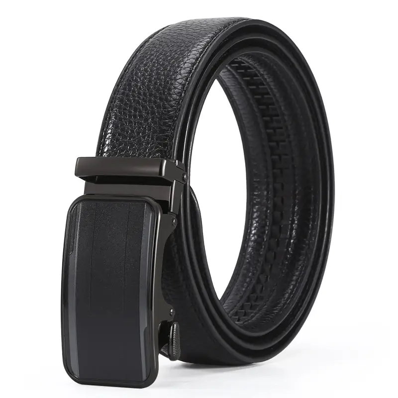 Men's Black High-End Automatic Buckle Belt - Image 9