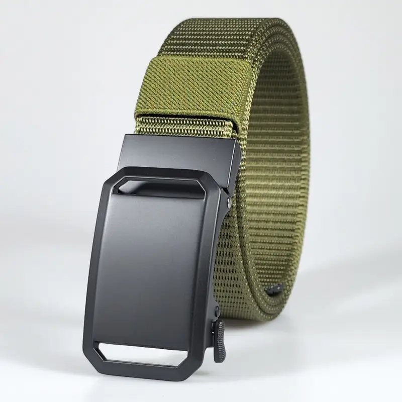 Men's F075 Tactical Belt Brown Nylon Automatic - Image 2