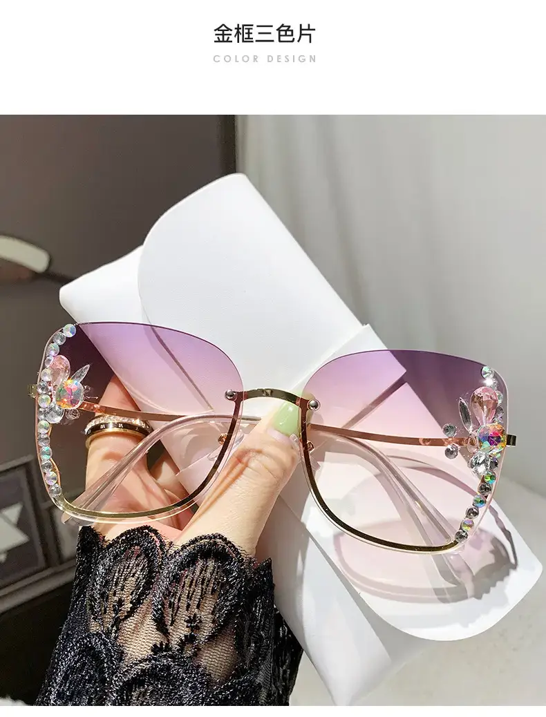 Korean Style Rhinestone Sunglasses Women UV Protective — feature 11