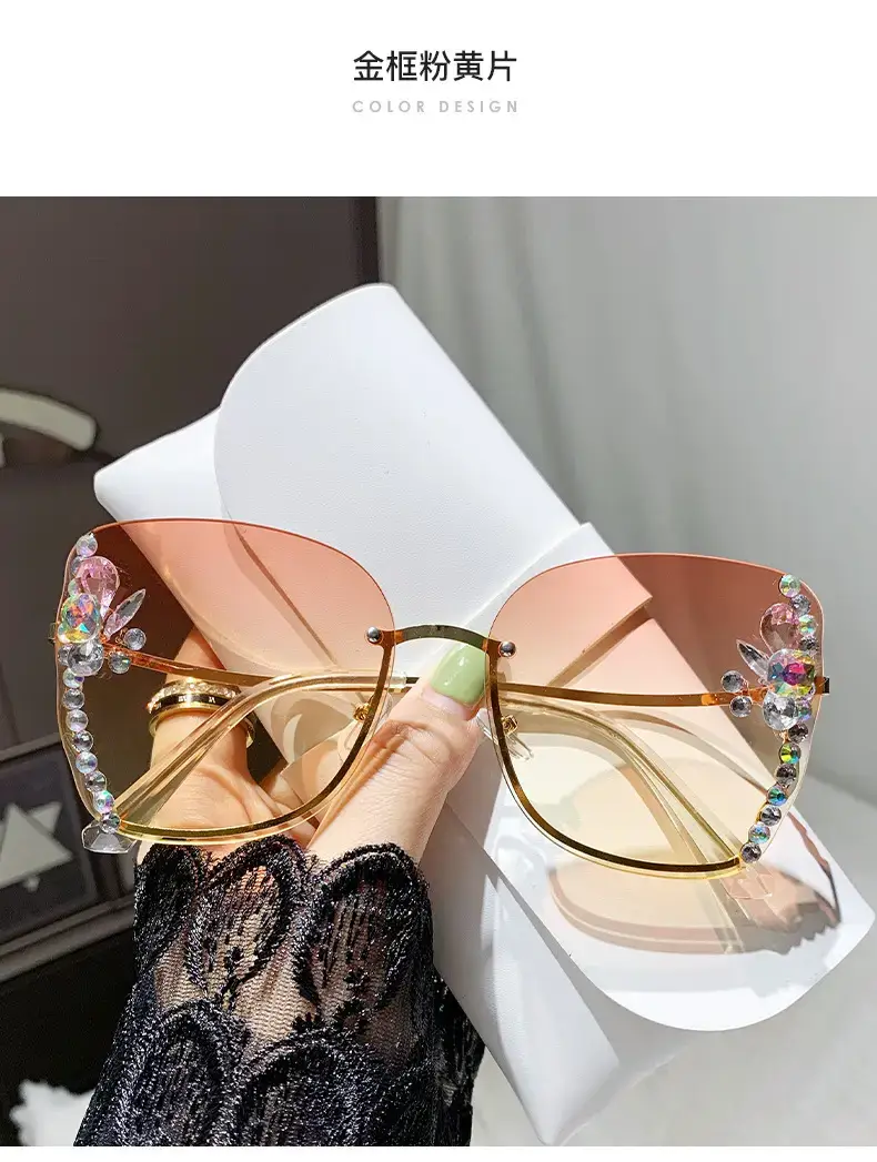 Korean Style Rhinestone Sunglasses Women UV Protective — feature 13
