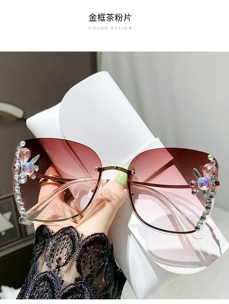 Korean Style Rhinestone Sunglasses Women UV Protective — feature 15