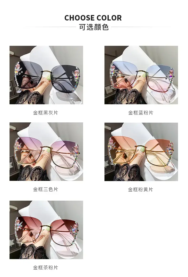 Korean Style Rhinestone Sunglasses Women UV Protective — feature 6