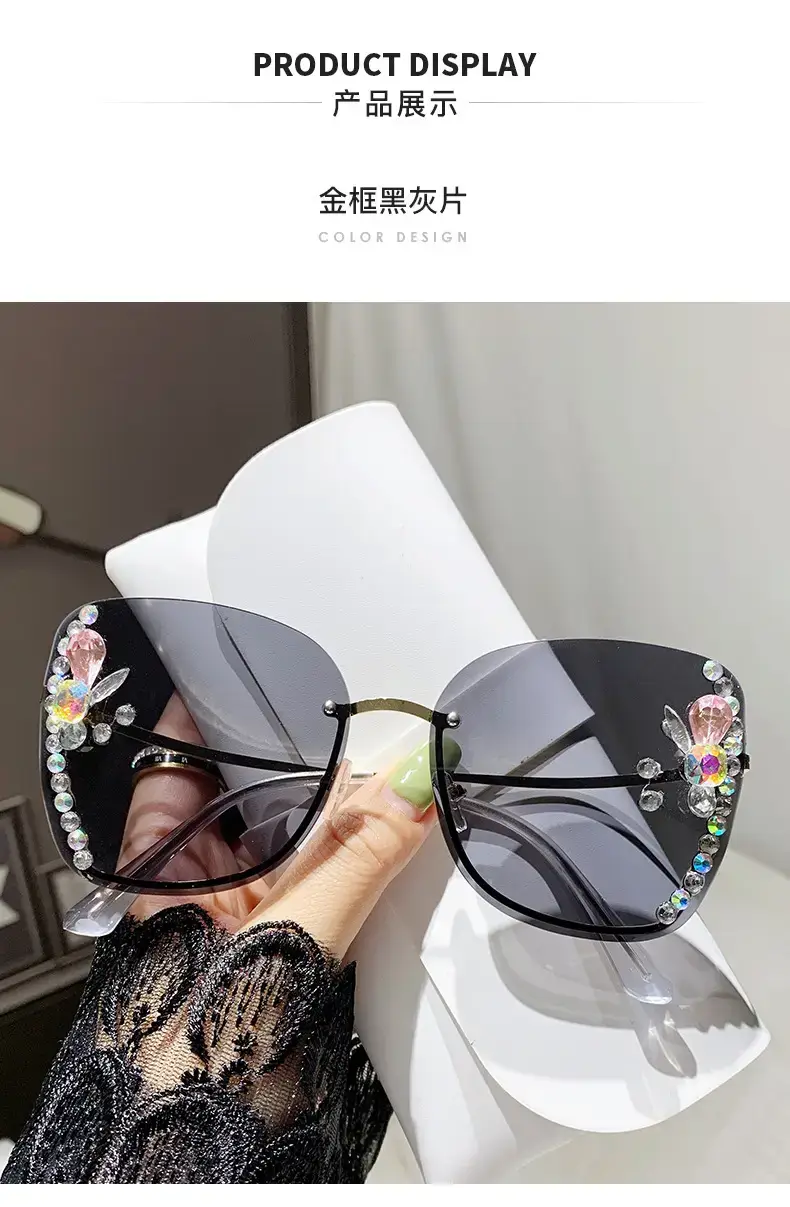 Korean Style Rhinestone Sunglasses Women UV Protective — feature 7