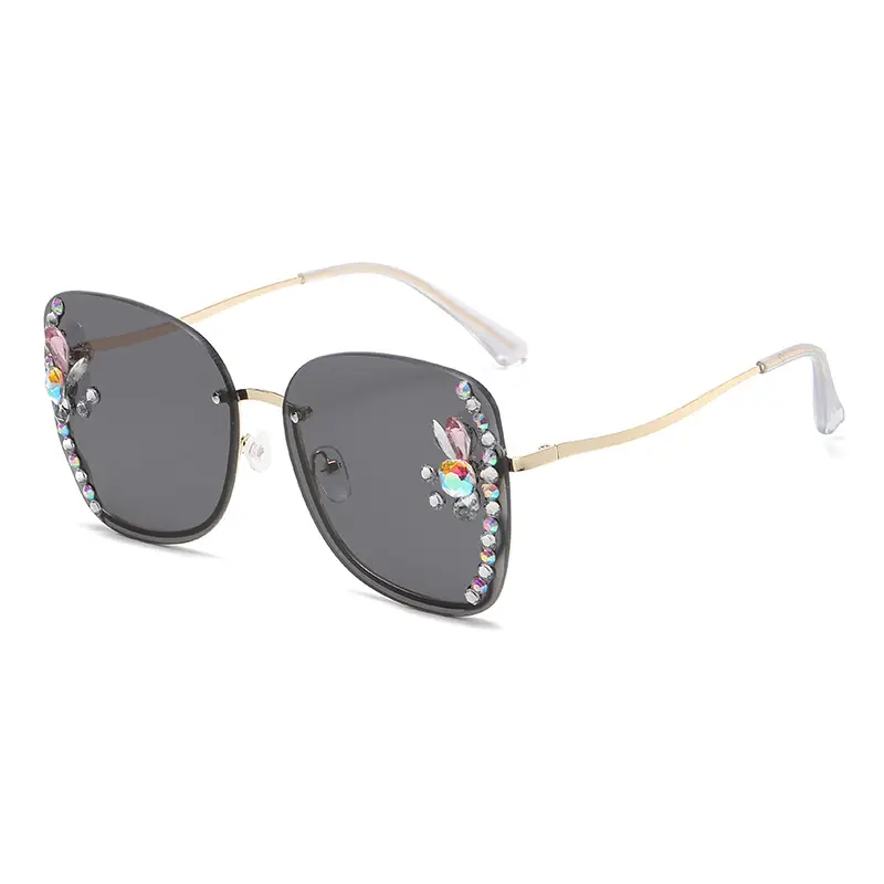 Korean Style Rhinestone Sunglasses Women UV Protection - Image 8