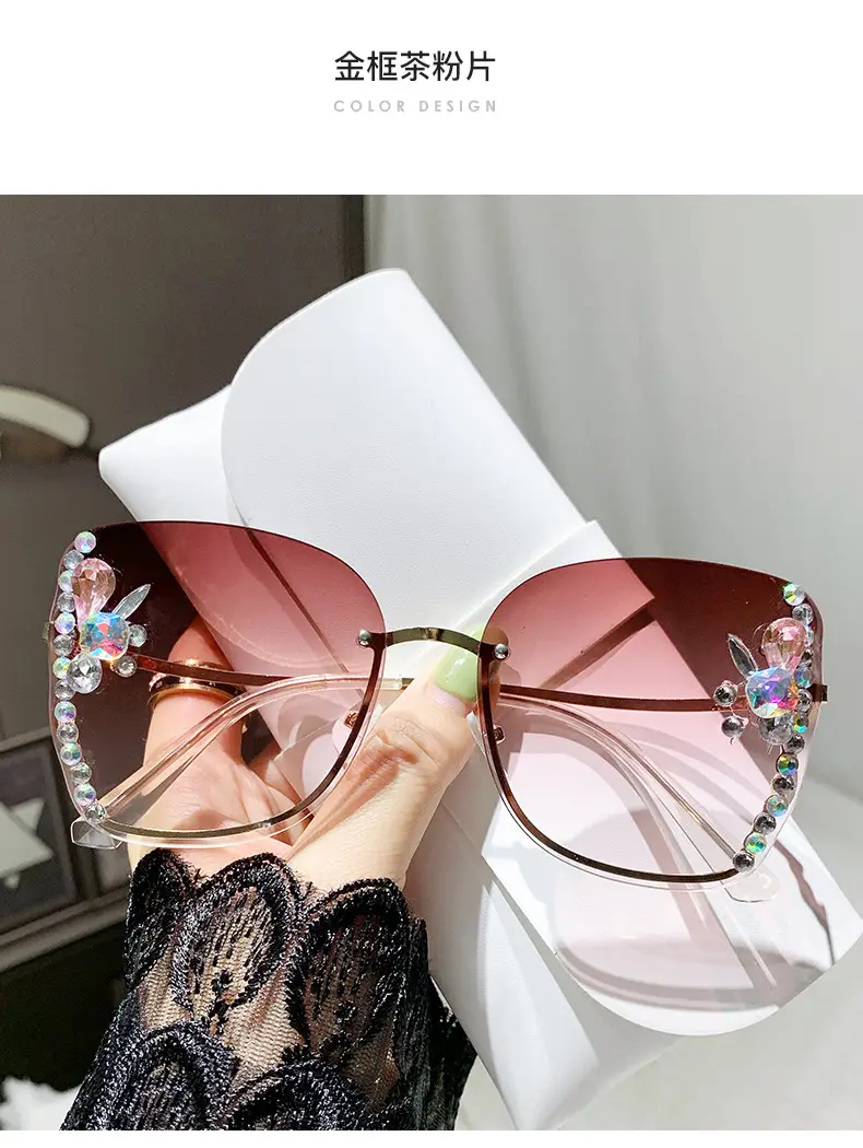 Korean Style Rhinestone Sunglasses Women UV Protection — feature 15