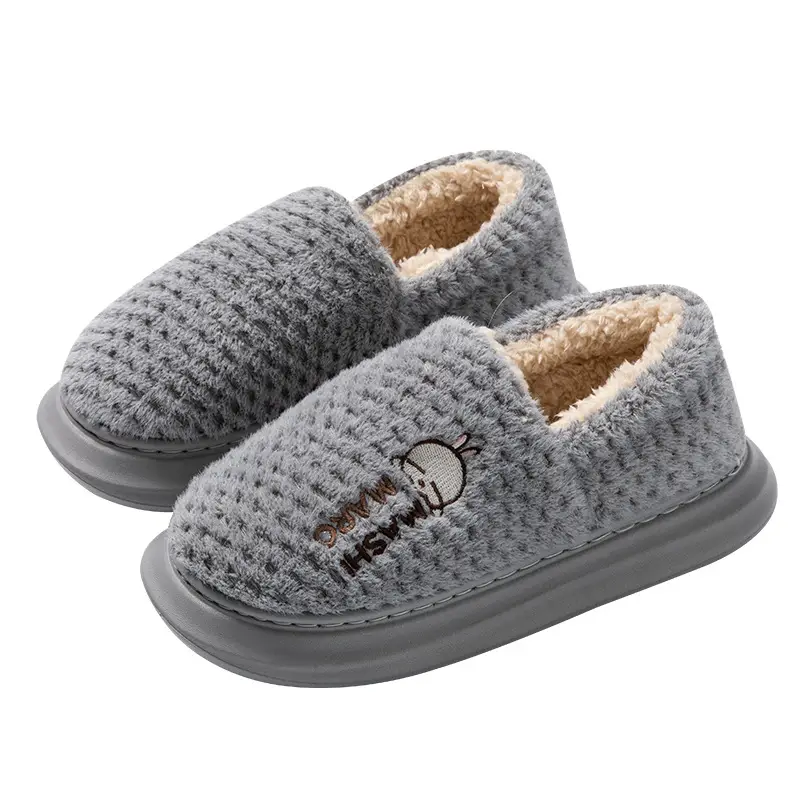 Rascal Rabbit Men's Slippers with Heel, Thick-Soled, Warm, Fleece-Lined, Indoor and Outdoor Winter Cotton Shoes - Image 9