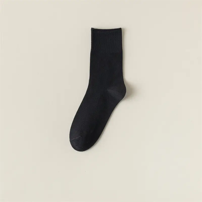 Socks Women's Summer Thin Moon Socks Solid Color Cotton Socks Mid-length Socks Breathable Girls Stockings Summer Boneless Stacked Socks