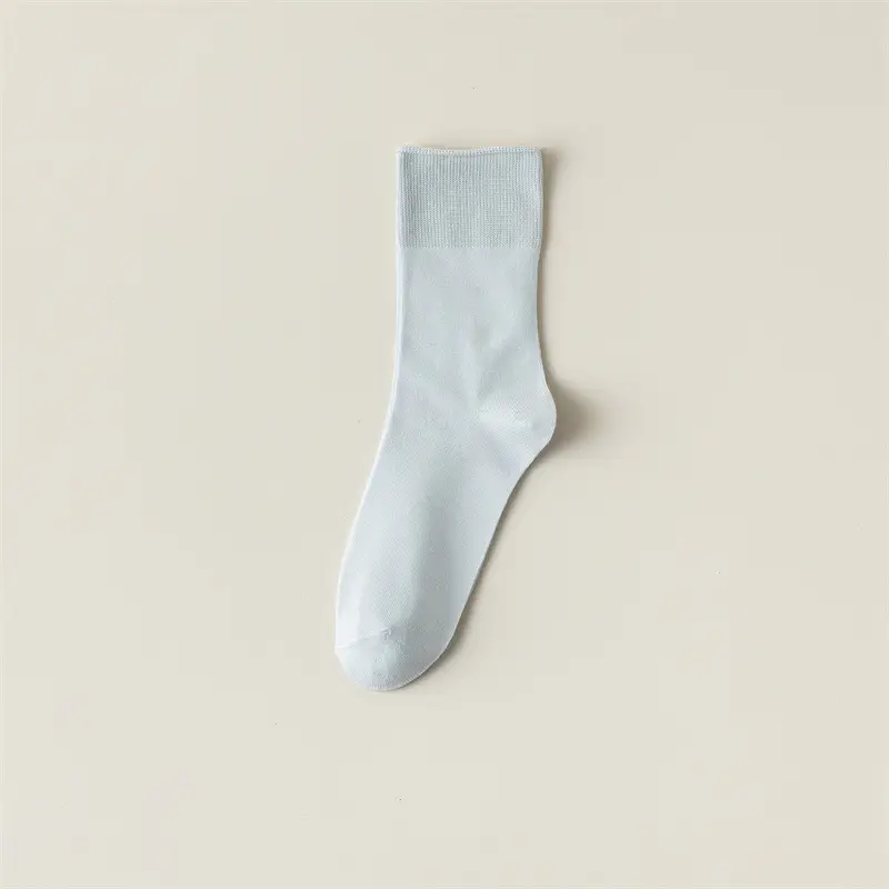 Socks Women's Summer Thin Moon Socks Solid Color Cotton Socks Mid-length Socks Breathable Girls Stockings Summer Boneless Stacked Socks