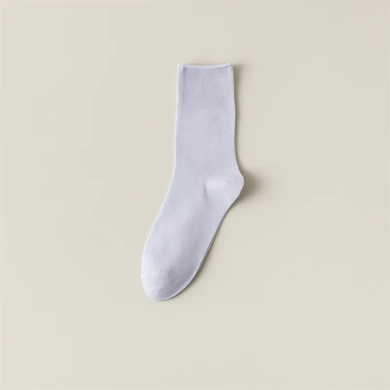 Socks Women's Summer Thin Moon Socks Solid Color Cotton Socks Mid-length Socks Breathable Girls Stockings Summer Boneless Stacked Socks