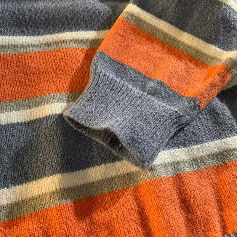 Men Striped Crewneck Sweater Autumn Winter Niche — feature 29