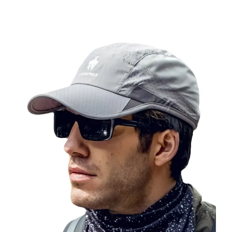 Men's Grey Duck Tongue Sun Hat with Sunglasses