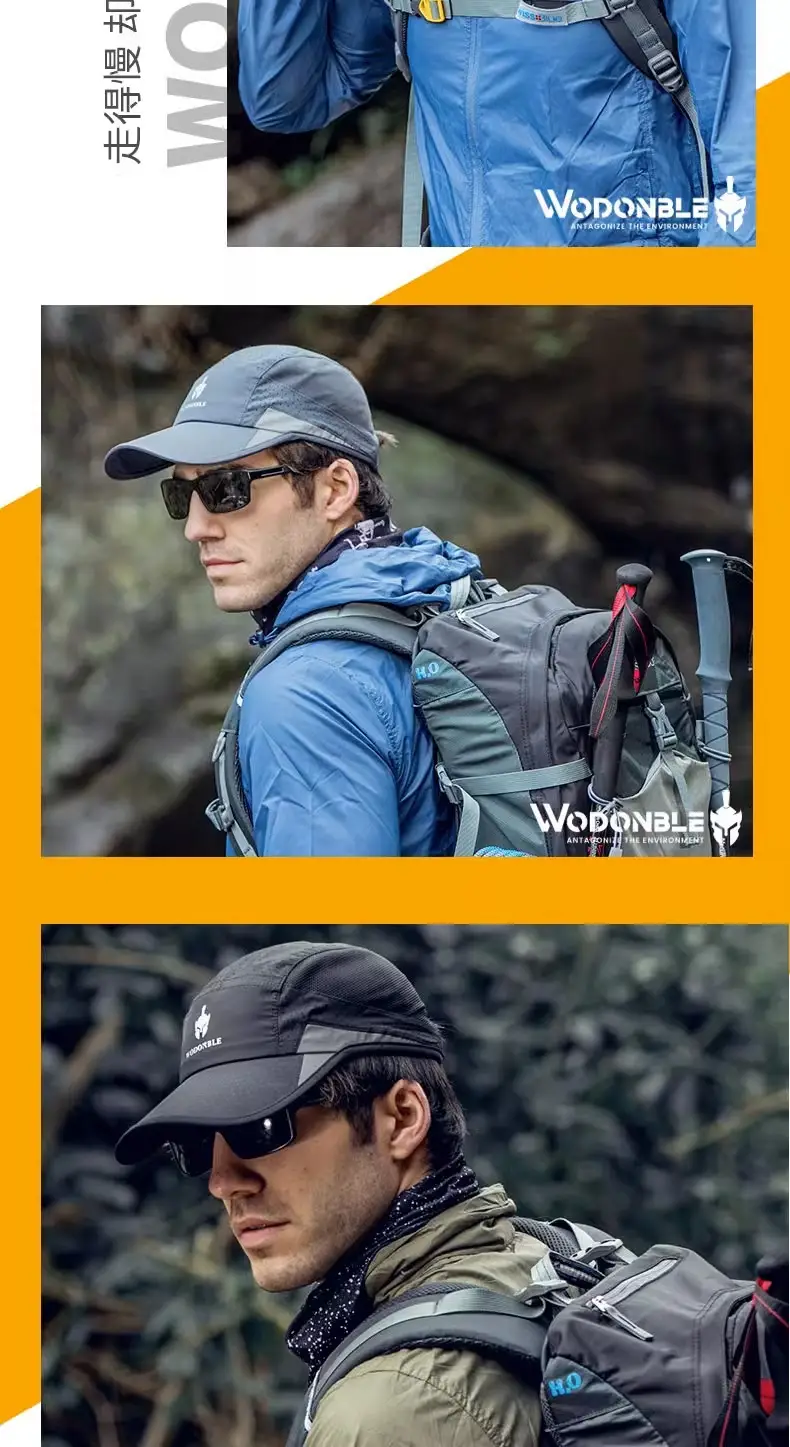 Men's Grey Duck Tongue Sun Hat with Sunglasses — feature 10