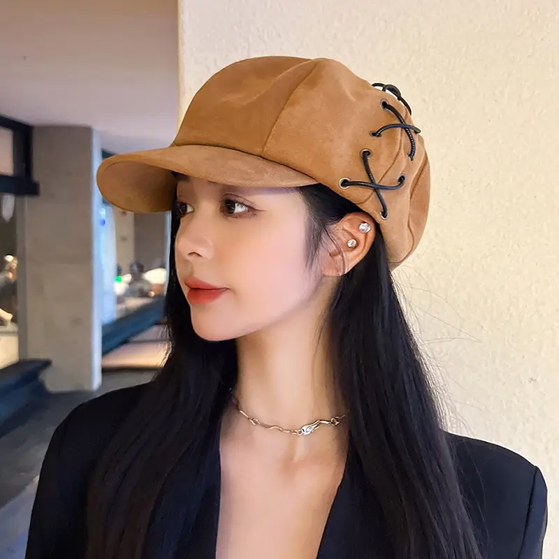 Women's Korean Style Stitched Cap for Spring Autumn - Image 4