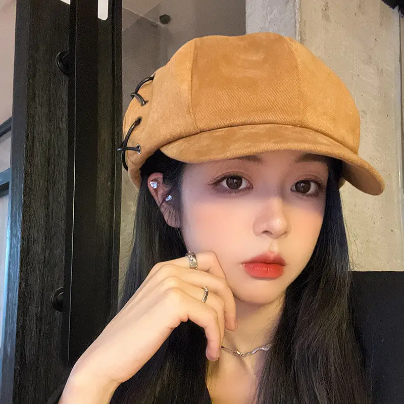 Women's Korean Style Stitched Cap for Spring Autumn - Image 6