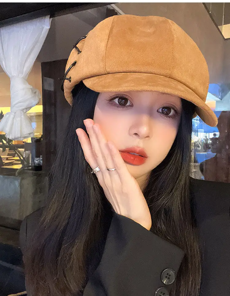 Women's Korean Style Stitched Cap for Spring Autumn — feature 10